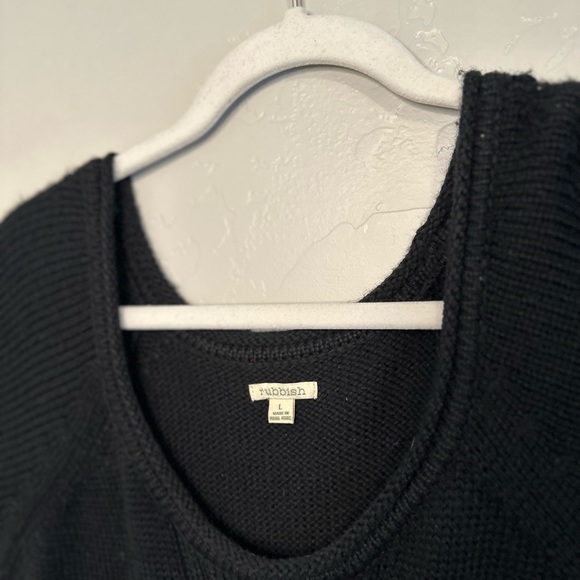 Rubbish Black Sweater Dress Cable Knit Nordstrom SZ LARGE - LIKE NEW! - Picture 4 of 9